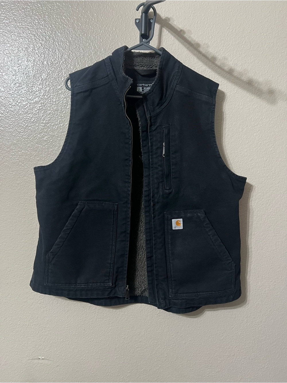 Women’s Carhartt Black Sherpa-Lined Work Vest SZ-12-14.